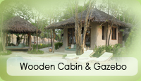 wooden cabin & gazebo